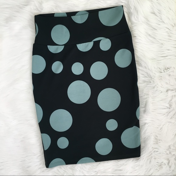 LuLaRoe Dresses & Skirts - LuLaRoe Blue Polka Dot Cassie Skirt